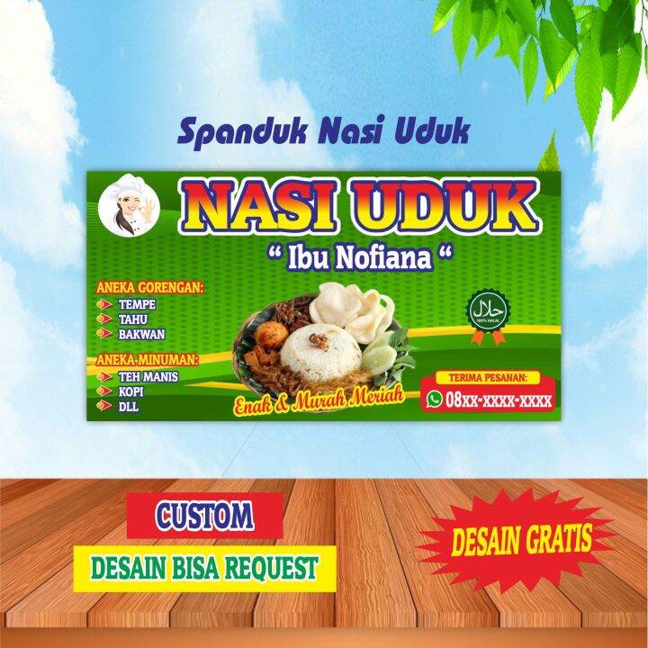 Spanduk Banner Nasi Uduk Bisa Request Desain Custom Lazada Indonesia