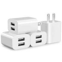 เครื่องชาร์จติดผนังบล็อก USB 4X5V 2.1A มากอะแดปเตอร์ชาร์จไฟปลั๊ก USB สองพอร์ตสำหรับ Xs/x/ 8/8 Plus/ 7 / 6S / 6S Plus