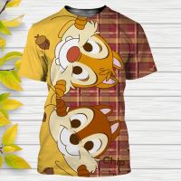 （Can Customizable）Chip n Dale  Cartoon 2023 men women t shirt casual style 3D High Quality print Summer Casual Streetwear Tee Tops（Adult and Childrens Sizes）