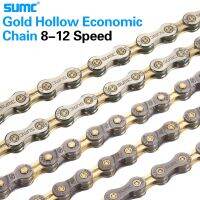 NEW SUMC mountain road bicycle shifting chain 8 9 10 11 12 Speed hollow ultra light gold chain 251g with missinglink M8000 M6000