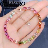 GEMICRO หิน Pulsera สำหรับผู้หญิงอัญมณีสีสันสดใสปรับได้