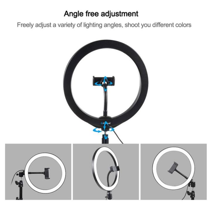 1-pc-puluz-4-7-inch-12cm-usb-led-ring-vlogging-photography-video-lights-with-holdertripod-for-vlog-live-mobile-phone