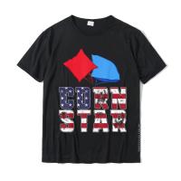 Corn Star Cornhole Tournament Usa American Flag Lgate T-Shirt Family T Shirt For Cotton Tshirts Casual Classic