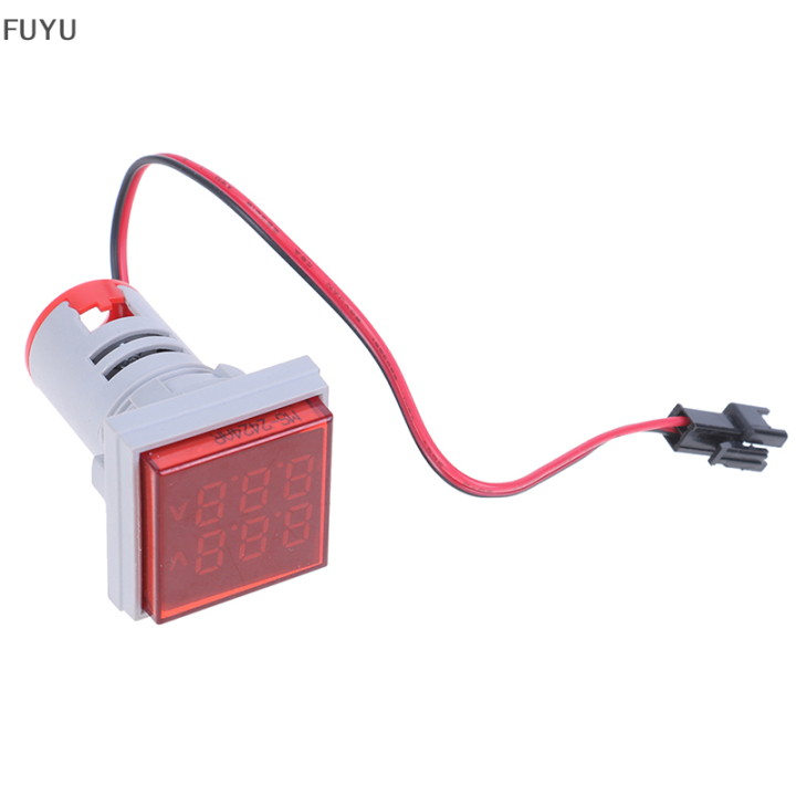 fuyu-digital-led-dual-display-voltmeter-meter-เครื่องวัดแรงดันไฟฟ้า-ac-60-500v-0-100a