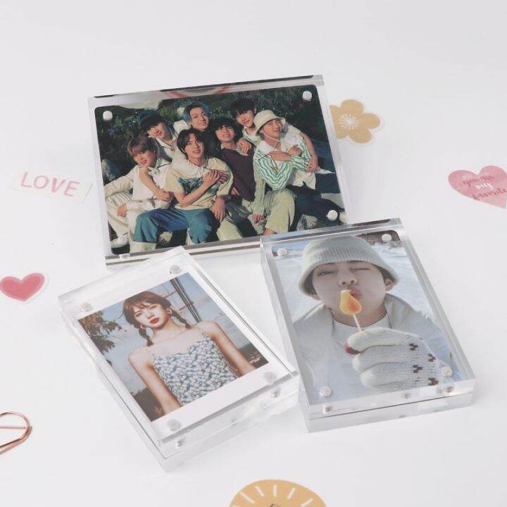 กรอบรูปอะคริลิคใสแม่เหล็ก-bts-lomo-holder