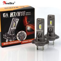 2x Fanless H7 LED Lights 1:1 Mini Size Head Lamp Wireless 12000LM CSP LED Chips H7 Car LED Headlight Bulb 6500K White 12V 55w h7