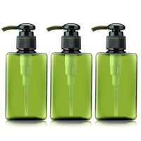 3pcs Empty Pump Containers for Lotion Liquid Shampoo Conditioner Hand Shower Wash Bottles Square Soap Dispensers Bathroom