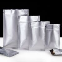 100pcs 13 sizes 6*8cm Small Sliver Self sealing Aluminum Foil Zipper bag Ziplock bags Zip lock packaging Packing food seed Food Storage Dispensers