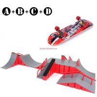 Finger Skateboards Skate Ramp Parts Set Toy Finger Bike Fingers Training Sport Fingerboard Toys Skate Park Ramp Toy for Children