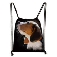 dog German Shepherd beagle bulldog print drawstring bag puppy women men fashion storage bag ladies shopping bags backpack