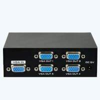 กล่องแยกจอ VGA Splitter 1x4 vga video 200 mhz รองรับ 1920x1440 สําหรับ vga adpater