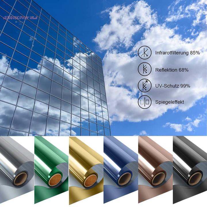 One Way Window Film,Selfadhesive Mirror Effect Glass Film Reflective