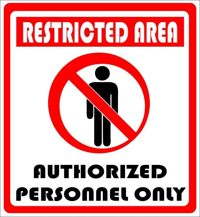 Restricted Area Authorized Personnel Only (cut out vinyl sticker)-1pc ...