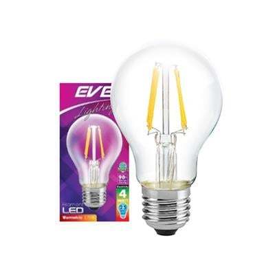 "โปรโมชั่น"หลอดไฟLED 4วัตต์ Warm White EVE LIGHTING รุ่น ฟิลาเมนต์ GLS E27"ส่งด่วนทุกวัน"