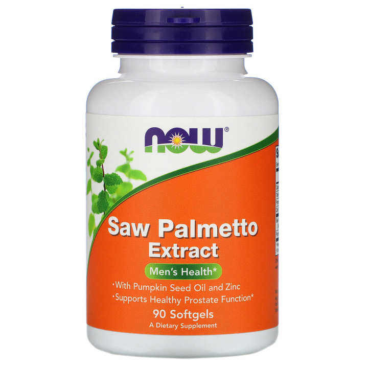 NOW Foods, Saw Palmetto Extract, With Pumpkin Seed Oil and Zinc, 160 mg