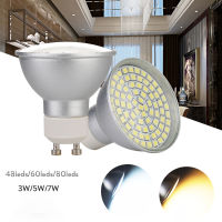 GU10 LED Spotlight Bulbs 3W 5W 7W Replace Halogen 15W 25W 35W Lamp AC 220V 2835 SMD Cool Warm White Spot Light Aluminum Cover2023