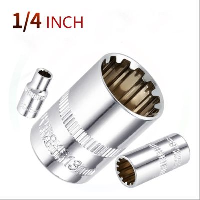 1pcs 1/4 quot; Drive 12Teeth Socket Wrench Head CR-V Alloy Universal Ratchet Wrench Head for Mmany TypesOf Nut Removal NEW 2022