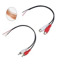 2 Way RCA Male Female Connector Extension Cable Shielded Wire Car Audio Copper Wire 20cm for Car Rear Sight Dual Head v27