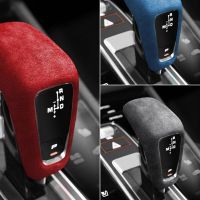 BETTERHUMZ Alcantara Wrap Car Gear Shift Knob Cover For Porsche Cayenne Sticker Gear Lever Central Control Interior Accessories
