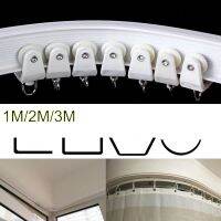 ☁☢❈ 1M 2M 3M Curtain Track Rail Straight Flexible Ceiling top side Mounted wall Windows Balcony Plastic Bendable Home Accessories