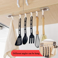 Fowecelt Kitchen Utensils Cookware Organizer And Storage Shelf Container Dish Drying Rack Bathroom 6 Hooks Towel Clothes Hanger