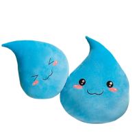 Cute Blue Water Drop Pillow Fig Stuffed Toy PP Cotton Super Soft Doll Girl Bed Sleeping Doll Decorative Pillow Waist Gift