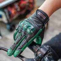 【CW】UglyBros New Breathability Motorcycle Gloves Sheepskin Retro Touch Screen anti-fall Motocross Gloves Guantes Moto Size:S-2XL