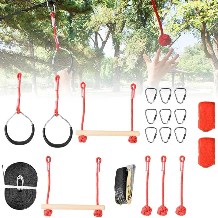 【สินค้าขายดี】Kids Children Ninja Fitness Rope Obstacle Power Training ...