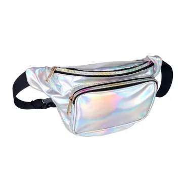 Holographic PVC Waist Packs for Women Fanny Belt Bag Festival Bum