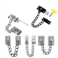 1pcs Perforation-free window stopper Stainless steel adjustable anti-theft chain protection window lock screen window latch