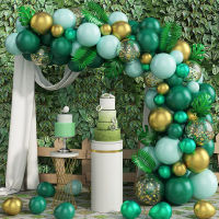 ชุดซุ้มลูกโป่งฟอยล์ อลูมิเนียมเมทัลลิก สีเขียว สําหรับตกแต่งงานปาร์ตี้วันเกิด งานแต่งงาน