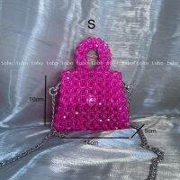 ฤดูร้อน Beaded Designer กระเป๋า Handmade Pearl Party Crossbody S สำหรับผู้หญิงสีเขียวน่ารัก 12แฟชั่นสุภาพสตรี S