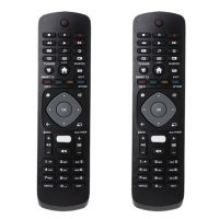 2X Remote Control for PHILIPS HOF16H303GPD24 TV NETFLIX Fernbedienung 398GR08BEPHN0011HL for 43PUS6262/12