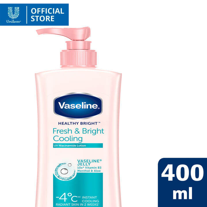 Vaseline Body Lotion Healthy Bright Fresh & Fair UV Cooling Gel Lotion