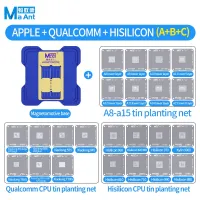 MAant Magnet MOTIVE CPU Fixture For iPhone A8-A16 QUALCOMM HiSilico EMMC CPU BGA Reballing Stencil Kit tools