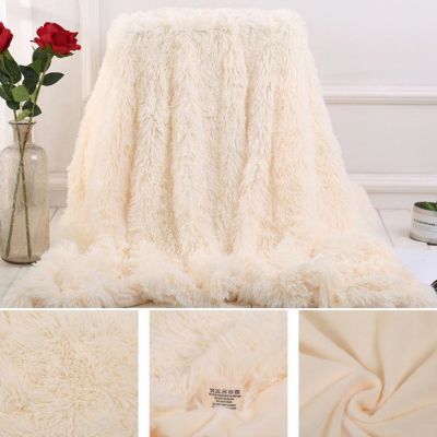 【CW】 Throw Blanket Soft Warm 80x120cm Fluffy Shaggy Bed Sofa Bedspread Sheet