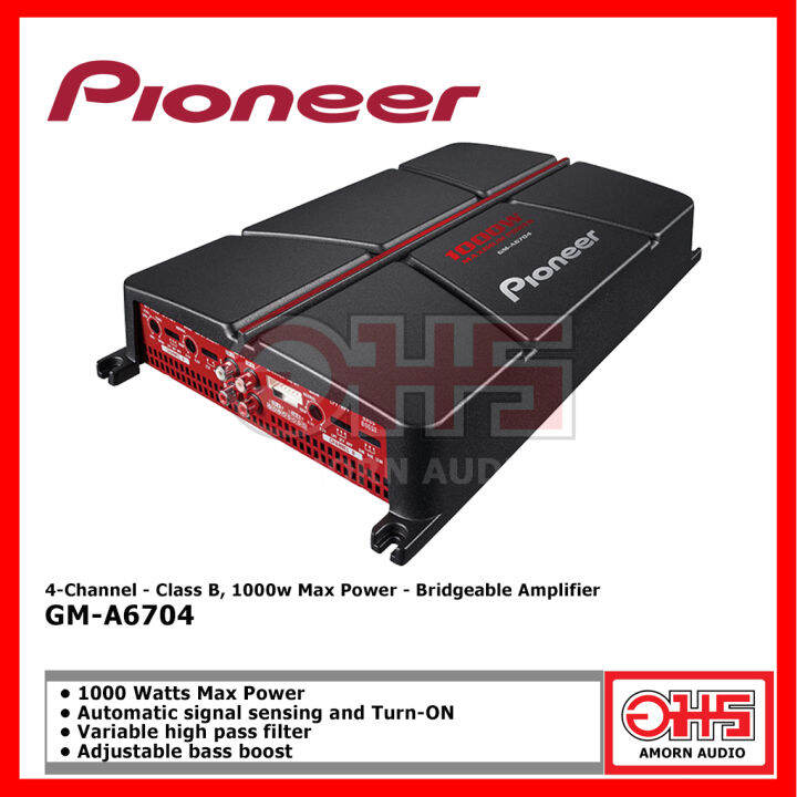 PIONEER GM-A6704 เพาเวอร์แอมป์ 4 แชนเนล - คลาส B, กำลังสูงสุด 1,000W ...