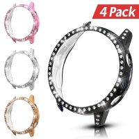 4 Pack Fashion Diamond PC Case for Samsung Galaxy Watch 5 4 Classic Cover Active 2 40mm 44mm 42mm 46mm Women Bling Bumper