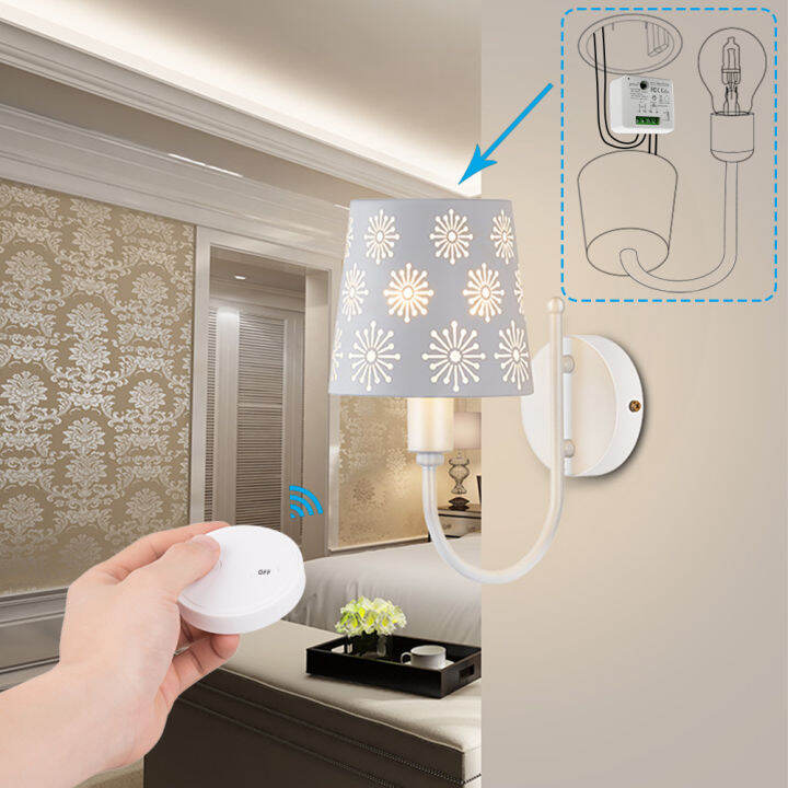 lighting-remote-control-wireless-switch-and-2-receivers-control-2-lights-by-1-switch-no-wifi-no-hub-easy-for-installation