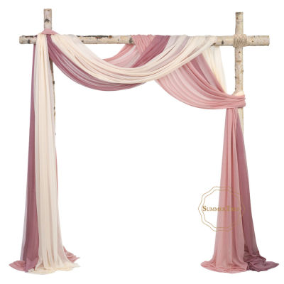 Wedding Arch Drape 29"; Wide 6.5 Yards Chiffon Fabric Draping Curtain Drapery Ceremony Reception Swag