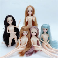 30cm BJD Doll More Articulated Doll 3D Eyes Bjd Plastic Doll Girl Toy 22 Cm Long Wig Female Body Body Fashion Christmas Gift