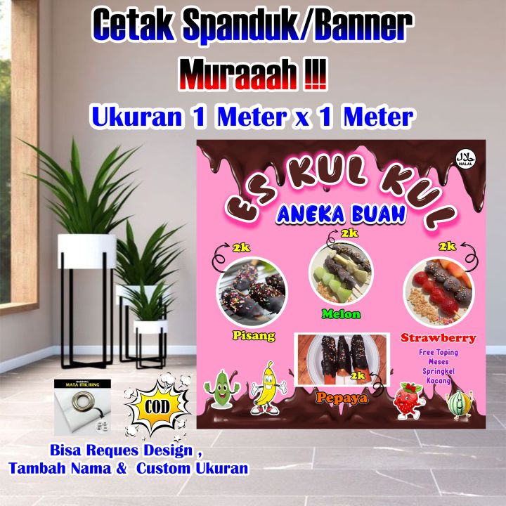 Spanduk Banner Es Kul Kul Ukuran 1 meter x 1 meter | Lazada Indonesia