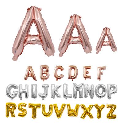 16 32 40 Inch Happy Birthday Balloons Alphabet Name Foil Letter Balloon Wedding Baby Shower Party Decorations Supplies Kid Toy Artificial Flowers  Pla