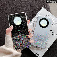 เคสโทรศัพท์ใหม่ Honor X9A X9ฝาหลังเคสพร้อมเชือกขาตั้งโปร่งใสเนื้อนิ่มเคสมีแหวนกากเพชรมันวาวสำหรับเกียรติยศเคส X9A รูปดาวพระจันทร์เด็กผู้หญิง