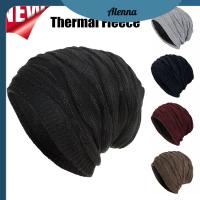 ALENNA Fashion Casual Unisex Hat Ski Caps Winter Knit Hat Baggy Beanies Thick Fleece