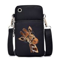 Funny Giraff Graphics Mini Mobile Phone Bag Cute Animal Womens Messenger Purses and Handbags Bag All Match Women Crossbody Bag