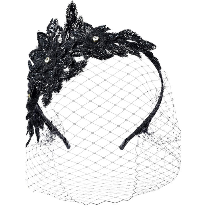 black-headband-veil-for-bridal-rhinestone-charming-lace-flower-bridal-mesh-headwear-for-wedding-hair-accessories-fascinators