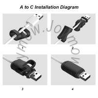 3 IN 1 ตัวสายชาร์จอัพเกรด / ฝาครอบสายเคเบิล / ตัวสายไฟ พร้อมที่ม้วนสายไฟ เข้ากันได้กับสายเคเบิลพอร์ต ip / Type-C / Android