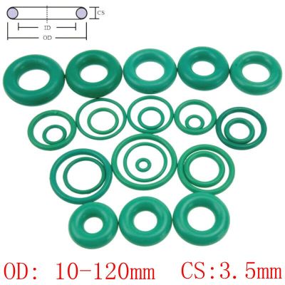 CS 3.5mm OD10-120mm Green FKM Fluorine Rubber O Ring O-Ring Oil Sealing Gasket Gas Stove Parts Accessories