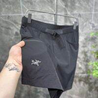 2023แท้ Arcteryx เข็มขัดถักสำหรับผู้ชาย,กางเกง5นาทีปักลายยืดทรงหลวมสไตล์ร้อนแรงนำเข้ากางเกงขายาวใส่เล่น